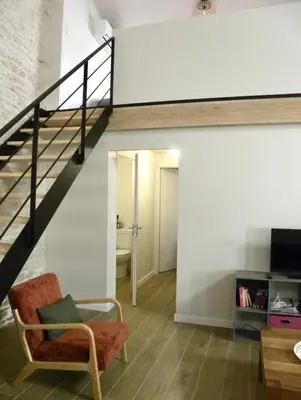 Télévision ou salle de divertissement dans l'établissement Gîte ChaRose Maison dans le Marais Poitevin