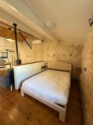Un ou plusieurs lits dans un hébergement de l'établissement Maison en pierres, calme et authenticité vendéenne