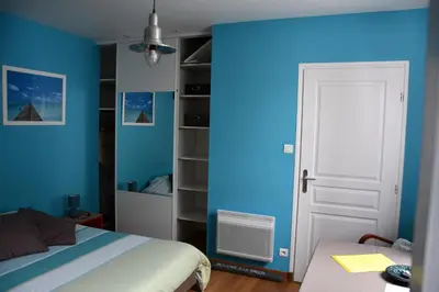 Un ou plusieurs lits dans un hébergement de l'établissement Studio Sérénité Marine