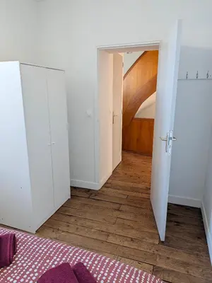 Un ou plusieurs lits dans un hébergement de l'établissement Maison cosy 3 chambres - Quartier des Dunes