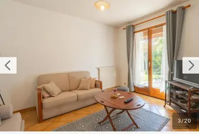 Coin salon dans l'établissement Maison au calme avec jardin cloturé