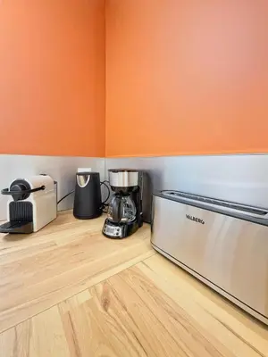 Cuisine ou kitchenette dans l'établissement Maison Magnolia Jardin & terrasse proche centre