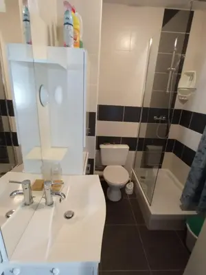 Salle de bains dans l'établissement Joli T1 entièrement équipé à 150 m des thermes