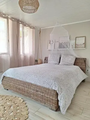 Un ou plusieurs lits dans un hébergement de l'établissement Gîte Florène à la campagne