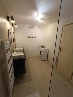 Salle de bains dans l'établissement Gîte ô scope