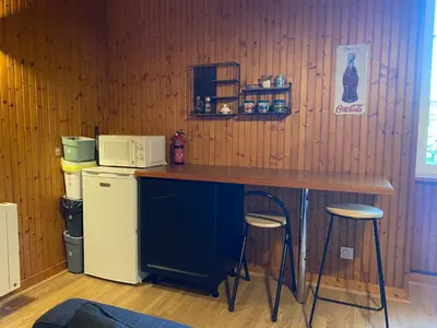 Cuisine ou kitchenette dans l'établissement Studio vintage