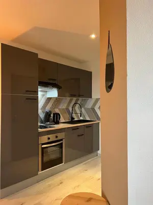 Cuisine ou kitchenette dans l'établissement Studio 127 à 8 min à pied du Futuroscope 1 à 4 pers
