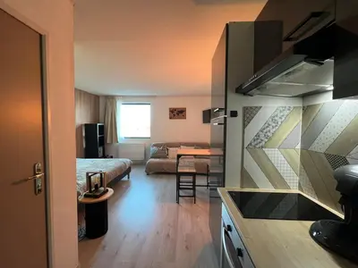 Cuisine ou kitchenette dans l'établissement Studio 127 à 8 min à pied du Futuroscope 1 à 4 pers