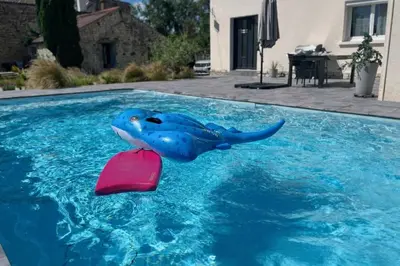 Piscine de l'établissement Havre de paix, bord de rivière, avec piscine ou située à proximité