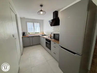 Cuisine ou kitchenette dans l'établissement Maison plain-pied proche Marais Poitevin - FR-1-426-611