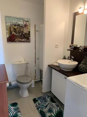 Salle de bains dans l'établissement Bienvenue à la Dolce Vita Océane