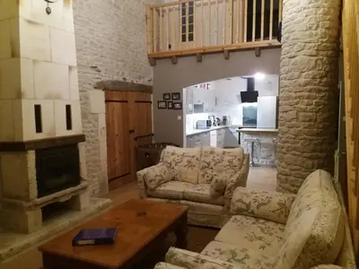 Coin salon dans l'établissement La Pommeraie