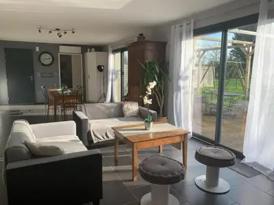 Coin salon dans l'établissement Gite Sud Deux Sevres