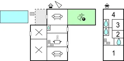 Plan de l'établissement 4 Bedroom Amazing Home In Champmillon