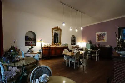 Coin salon dans l'établissement Château de Champblanc