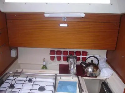 Cuisine ou kitchenette dans l'établissement Argol