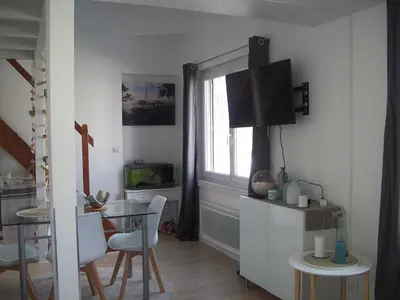 Télévision ou salle de divertissement dans l'établissement Appartements Les remparts d'Alienor