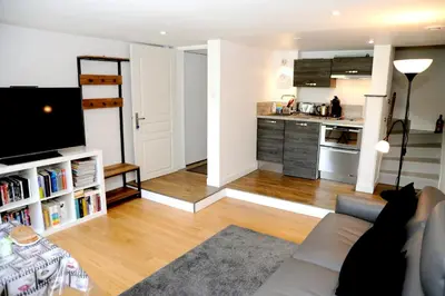 Cuisine ou kitchenette dans l'établissement Appartement contemporain à Cognac, 50 m² - Parking.