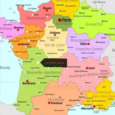 Plan de l'établissement La Vieille Gorce Chambres d'Hôtes near Civray