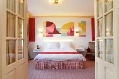 Un ou plusieurs lits dans un hébergement de l'établissement Hôtel L'Yeuse - Teritoria