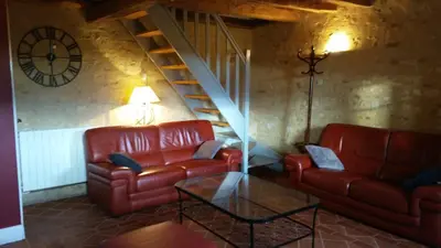 Coin salon dans l'établissement Manoir de Vilaines