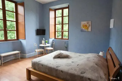 Un ou plusieurs lits dans un hébergement de l'établissement Domaine de Chantemerle