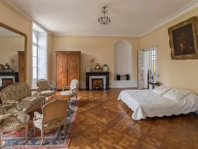 Un ou plusieurs lits dans un hébergement de l'établissement Chambre d'hotes La maison de Maître