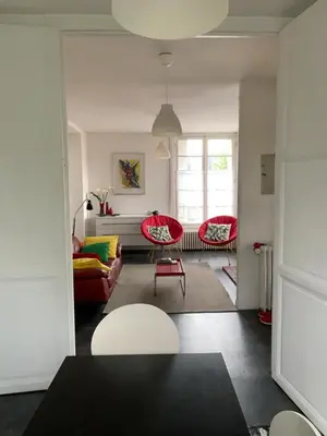 Un ou plusieurs lits dans un hébergement de l'établissement Appartement Les Acanthes 2ch Poitiers centre