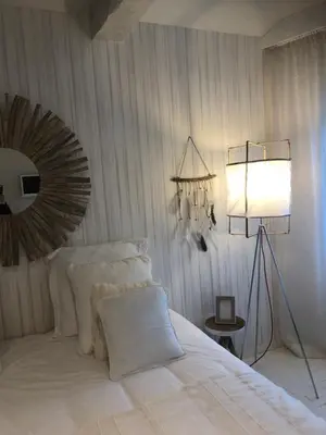 Un ou plusieurs lits dans un hébergement de l'établissement Spa campagne design