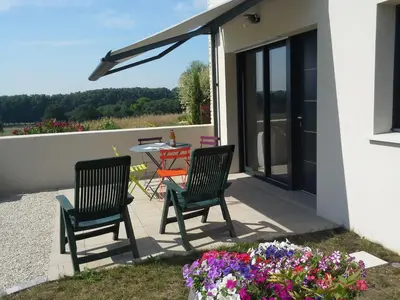 Balcon ou terrasse dans l'établissement AU GRAIN D'ORGE