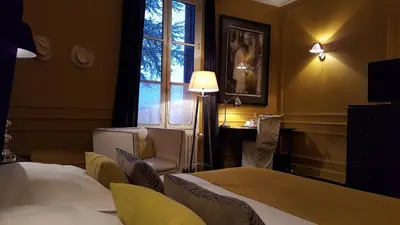 Un ou plusieurs lits dans un hébergement de l'établissement Chambres d'Hôtes Maison La Porte Rouge