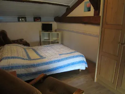 Un ou plusieurs lits dans un hébergement de l'établissement Chambres, Table d'Hôtes et Gites Les Mesanges