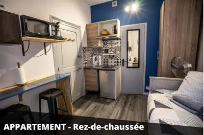 Cuisine ou kitchenette dans l'établissement Les Apparts de Blossac Poitiers