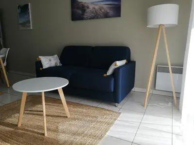 Coin salon dans l'établissement Appartement la Rochelle