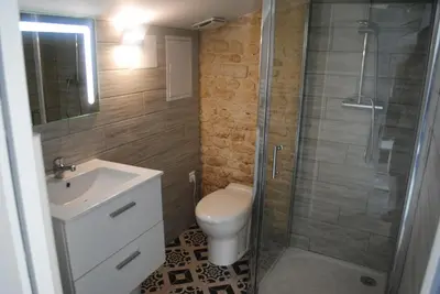 Salle de bains dans l'établissement Ecurie de la Grange l'Abbé