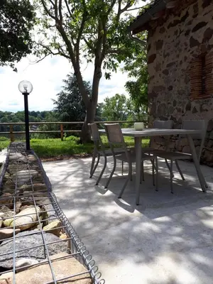 Balcon ou terrasse dans l'établissement Gite de Villodier