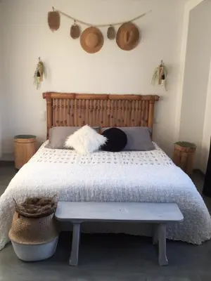 Un ou plusieurs lits dans un hébergement de l'établissement B&B La Laiterie de Fontpatour