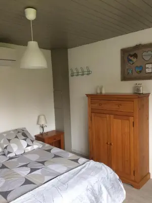 Un ou plusieurs lits dans un hébergement de l'établissement B&B La Laiterie de Fontpatour