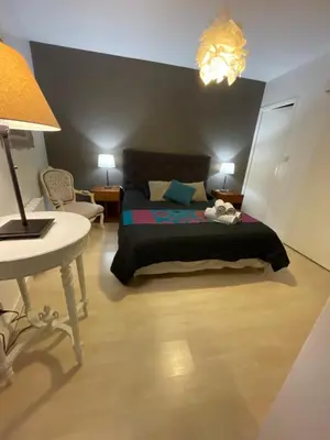 Un ou plusieurs lits dans un hébergement de l'établissement Vue exceptionnelle sur les Tours ! Charme et tranquillité