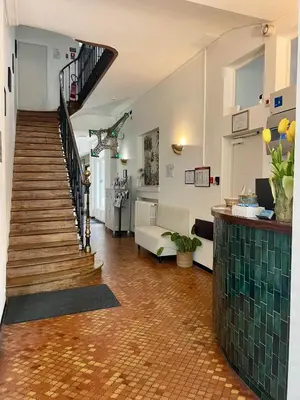 Cuisine ou kitchenette dans l'établissement Hotel de Paris