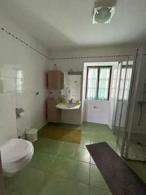 Salle de bains dans l'établissement Les Chènevottes au Hameau 1936