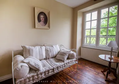Coin salon dans l'établissement Maison d'hôtes le Moulin de Bois Coûtant
