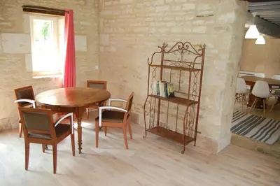 Coin salon dans l'établissement Gite du chateau