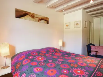 Un ou plusieurs lits dans un hébergement de l'établissement Cottage in Dordogne with Accessible Terrace