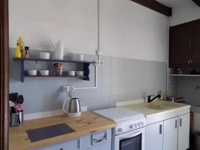 Cuisine ou kitchenette dans l'établissement La maisonnette