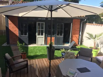 Terrasse ou espace extérieur de l'établissement Maison de centre-ville