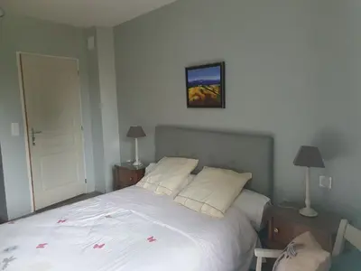 Un ou plusieurs lits dans un hébergement de l'établissement chambre d'hôtes du Luquet