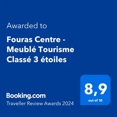Certificat, récompense, panneau ou autre document affiché dans l'établissement Fouras Centre - Meublé Tourisme Classé 3 étoiles