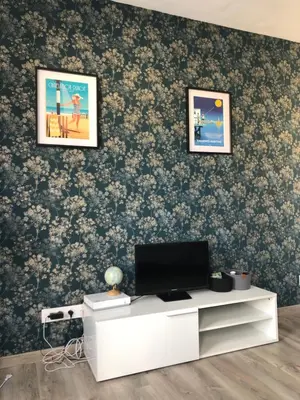 Télévision ou salle de divertissement dans l'établissement Studio 35m2 dans joli village proche mer