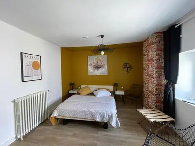 Un ou plusieurs lits dans un hébergement de l'établissement Suite en Terrasse à Cognac